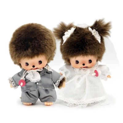 Bebichicchi Wedding Set Monchhichi Sekiguchi Plush Doll Japan NEW