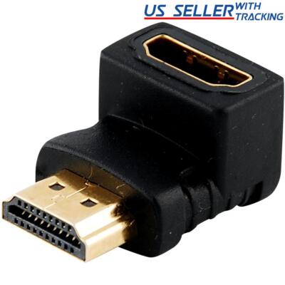 HDMI Male to Female Right Angle Connector Adapter 90 Degree Extender 1080P HDTV