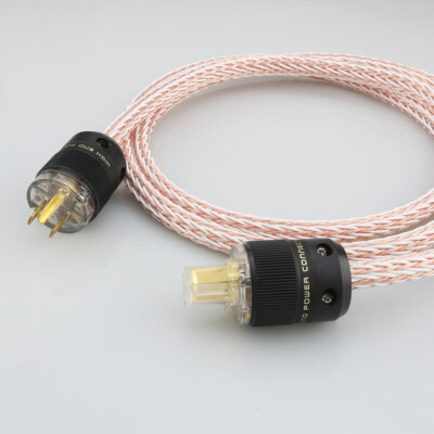 Audiophile 8AWG 6N OCC Hifi Power Cable Audio Power Cord with US EU AU Plug