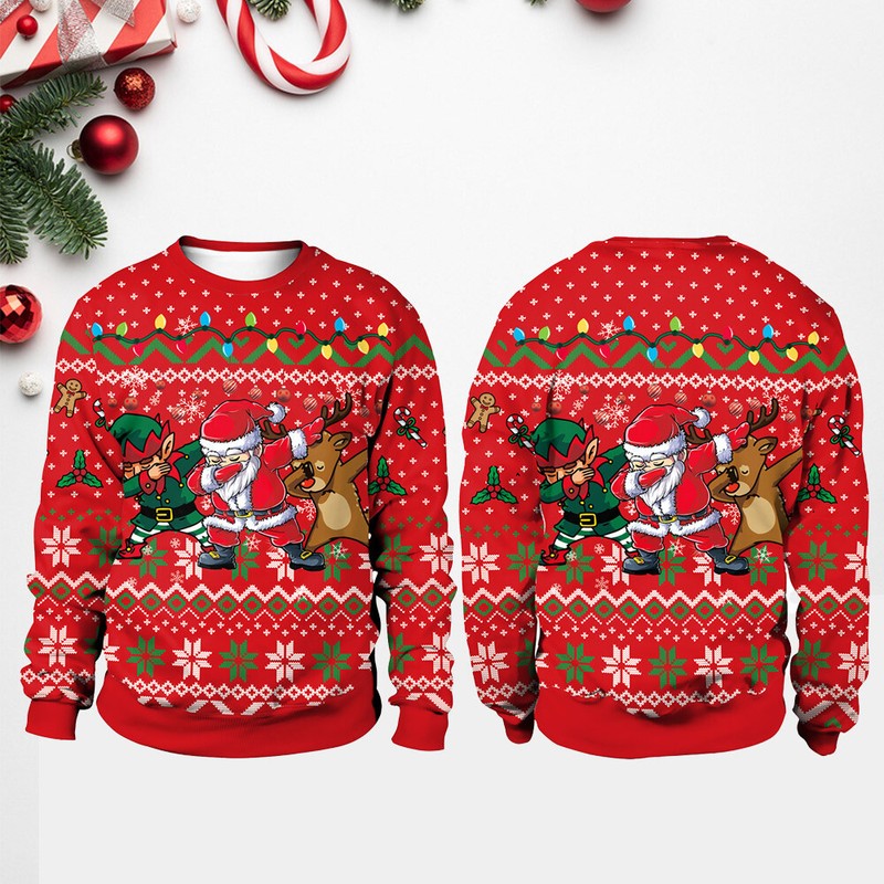 Generisch Weihnachtspulli Weihnachtspulli Baumwolle