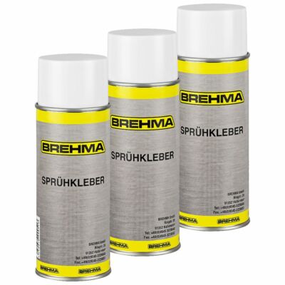 3x BREHMA Sprühkleber extra Stark Kontaktkleber 400ml Alleskleber Bastelkleber