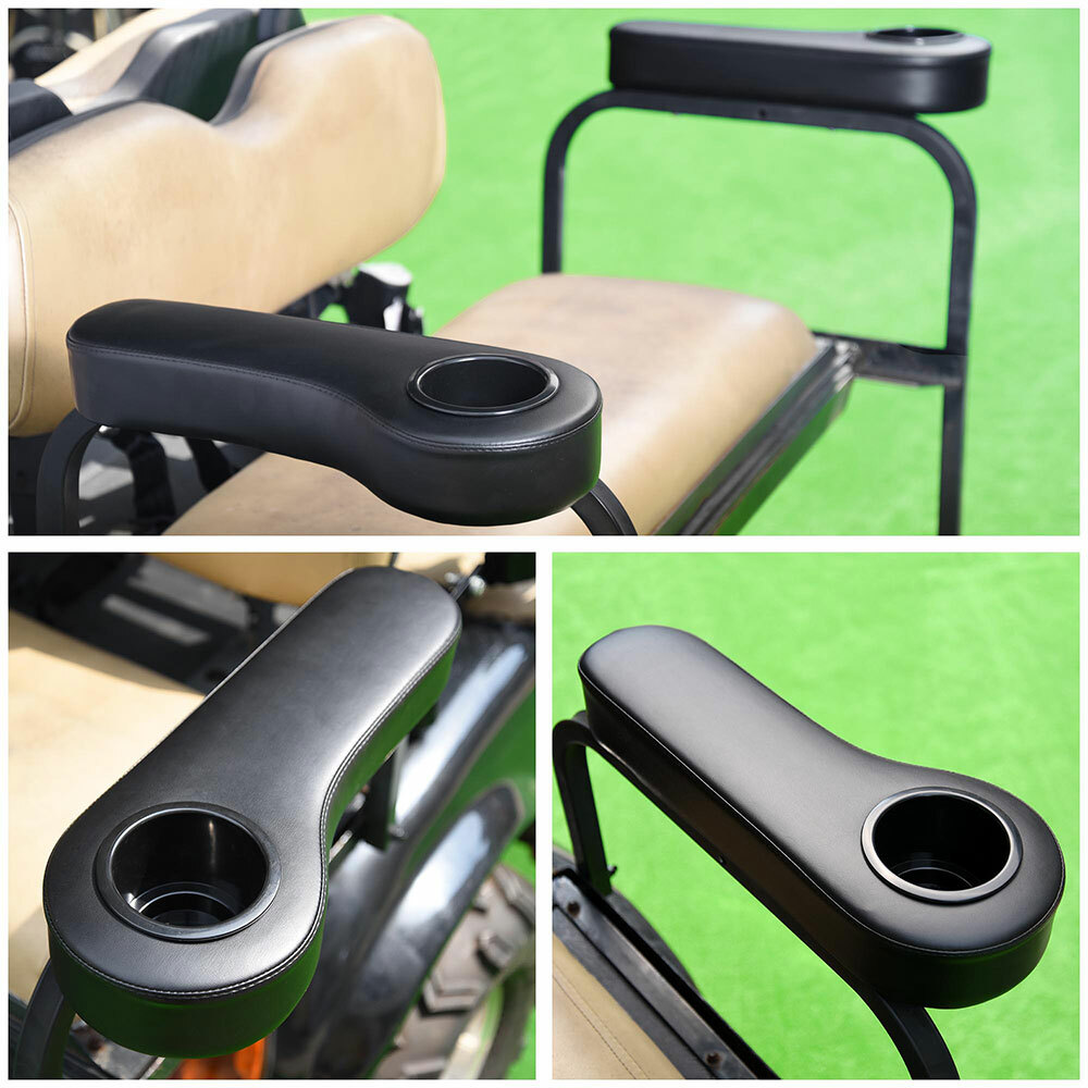 Universal Rear Seat Arm Rest Cup Holder Black for EZGO Club Car Yamaha