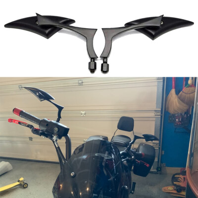 For Kawasaki Vulcan VN S 650 Motorcycle Rear View Side Blade Mirrors Black CNC