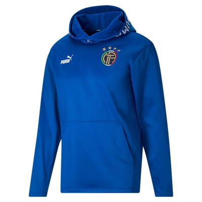 

Puma Ftblcore Italy Pullover Hoodie Mens Blue Casual Outerwear 77009608, Синий