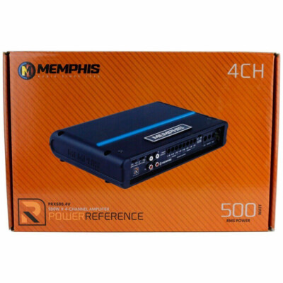 MEMPHIS AUDIO PRX500.4V Class D 4 Channel Speakers Amplifier 125 Watts Rms x 4