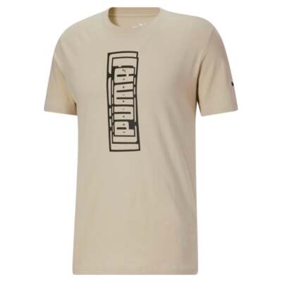 

Puma Vert Graphic Crew Neck Футболка с коротким рукавом Мужские черные повседневные топы 846986-4, Черный, Puma Vert Graphic Crew Neck Short Sleeve T-Shirt