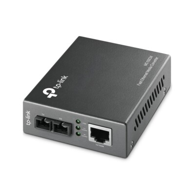 TP-Link MC100CM 10/100 Fast Ethernet Fiber Optic Media Converter, Multi-Mode SC 