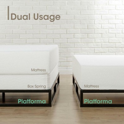 Zinus Bed Frame Queen Modern Studio 6 Inch Platforma Low Profile Metal Black