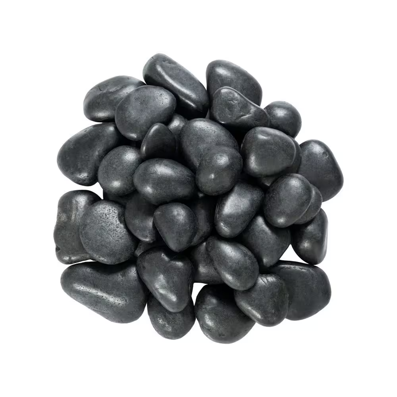 MSI Landscape Pebbles Quartzite Stones Black Polished 1 to 2 Inch 05 Cu Ft Bag