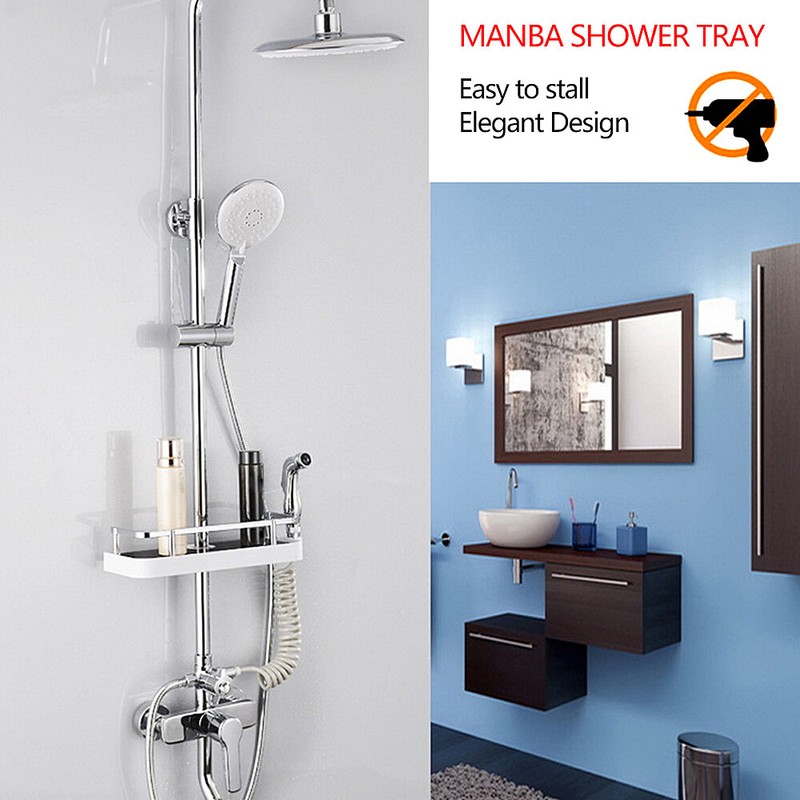 Duschregal ohne Bohren Duschablage für Duschstange Seifenkorb