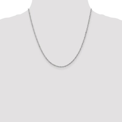 Pre-owned Superdealsforeverything Real 10kt White Gold 1.7mm Singapore Chain; 20 Inch; Lobster Clasp