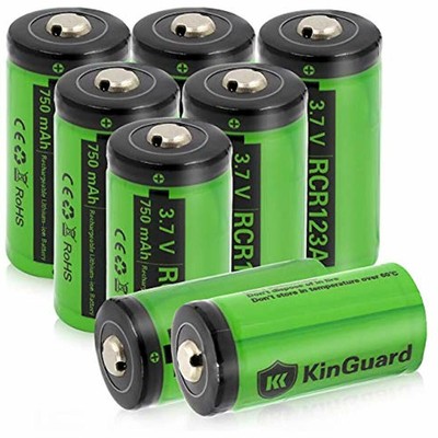 rcr123a rechargeable batteries 3 7v 750mah lithium