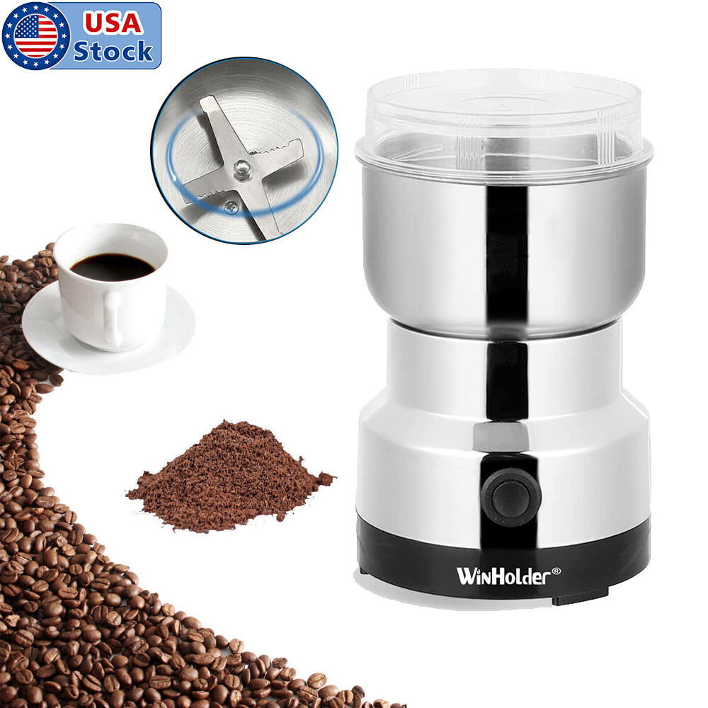 110V Electric Coffee Bean Grinder Nut Seed Herb Grind Spice 