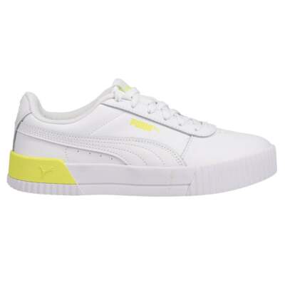 

Puma Carina L Lace Up Youth Boys Белые кроссовки Повседневная обувь 370677-35, Белый, Puma Carina L Lace Up Youth