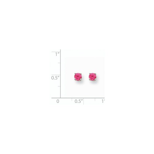 Pre-owned Goldia 14k White Gold Pink Spinel Earrings