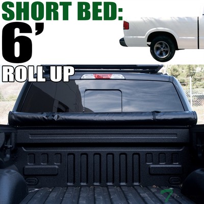 Auto Parts And Vehicles Black Soft Vinyl Roll Up Tonneau Cover Fit 82 93 S10 S15 Sonoma 6 Fleetside Bed Truck Bed Accessories