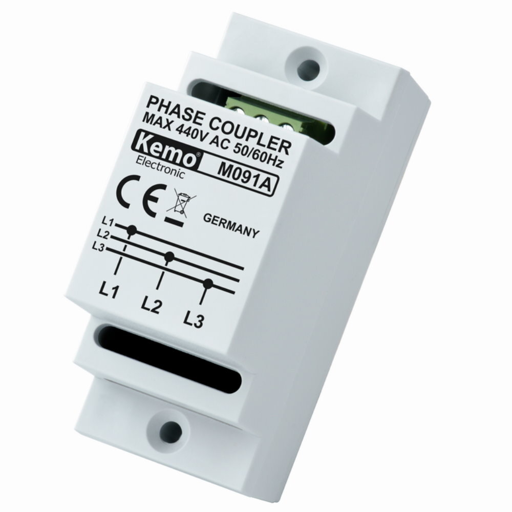 Kemo Phasenkoppler Hutschienenmontage Phasen  Powerline Produkte 10 - 650 Mbit/s