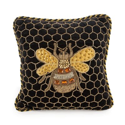 MACKENZIE-CHILDS Queen Bee throw Pillow, new,75759-0036