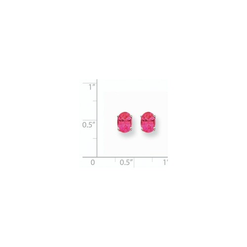 Pre-owned Goldia 14k White Gold Pink Spinel Earrings