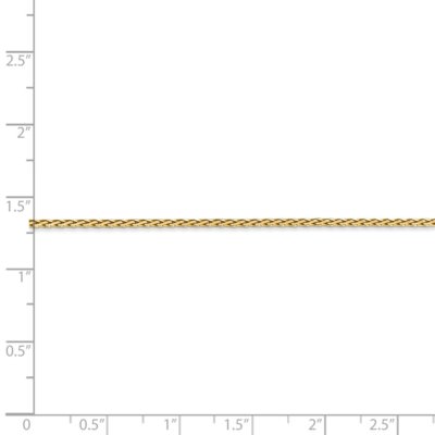 Pre-owned Superdealsforeverything Real 14kt Yellow Gold 1.5mm D/c Wheat Chain; 20 Inch