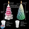 Candle Molds for Candle Making, 2PCS Christmas Tree 3D Silicone Candle Resin Mold, Mould for DIY Aromatherapy Wax Candle Soap Concrete Clay Craft Cake Home Party Decor