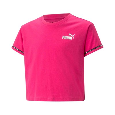 Puma Power Cat Logo Crew Neck Короткий рукав TShirt Молодежные девушки Размер M Случайный топ