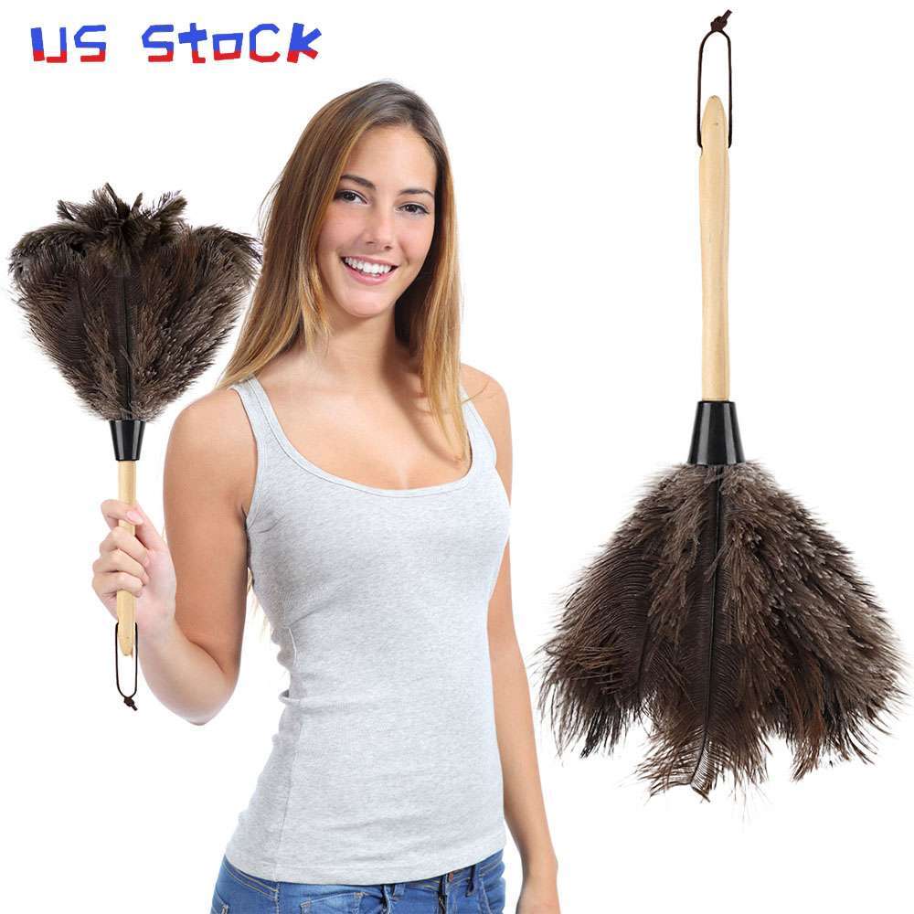 15.7" Ostrich Feather Duster Durable Dust Collecting Cleanin