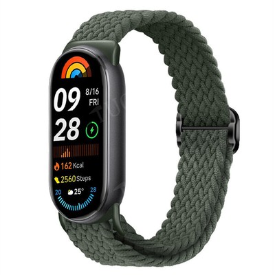 Replacement Watch Strap for Xiaomi Mi Band 9 8 NFC Braided Nylon Band Bracelet