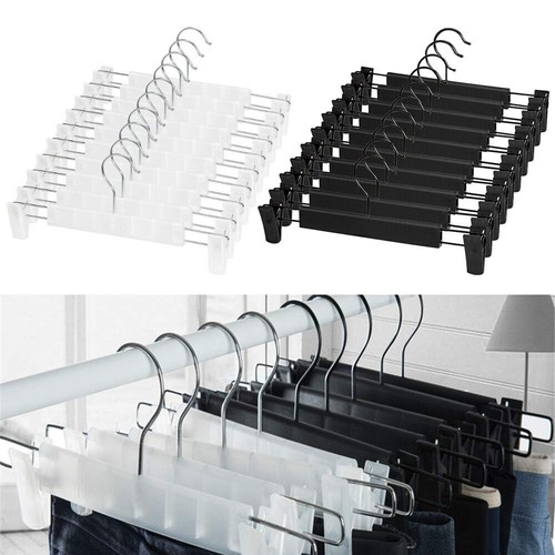 10-80 Adjustable Pants Hangers Non-Slip Trousers Clip Hangers for Jeans Skirt