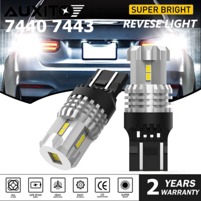 7440 7441 LED Back Up Reverse Light Bulbs Cool White 6000K Extremely Bright 2pcs