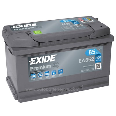 Exide Autobatterie 85AH 12V Premium Carbon Boost EA852 für BMW VW statt 80Ah