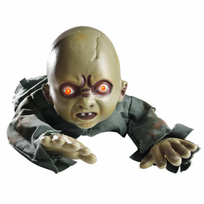 Scary Animated Crawling Baby Halloween Prop Zombie Ghost Baby Doll Haunted Decor