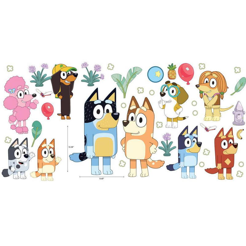 Bluey Wall Decals Peel Stick Wall Stickers Kids Room Decor Bluey Family Set