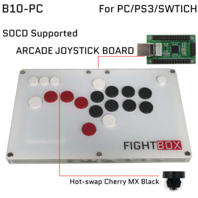 FIGHTBOX B ARCADE  ️ GAME CONTROLLERS ULTRA-THIN DESIGN MECHANICAL KEYS