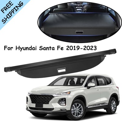 Retractable Black Trunk Cargo Cover Fit For Hyundai Santa Fe 2019 20 21 22 2023