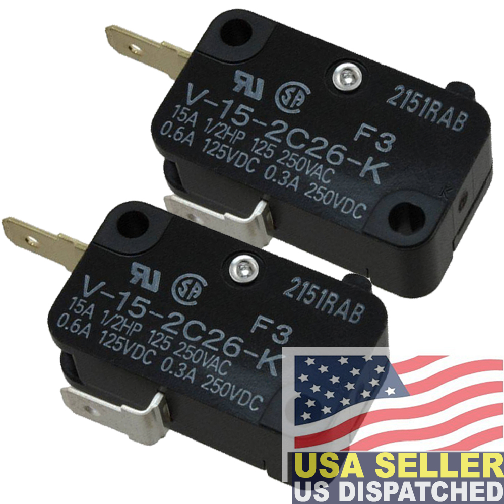 Pack of 2 Basic/Snap Action Switches Miniature Basic Switch Omron V15