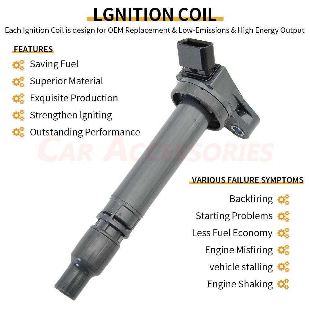 6X OEM Ignition Coil & 6X Iridium Spark Plugs For Lexus GS300 GS350 IS250 UF507