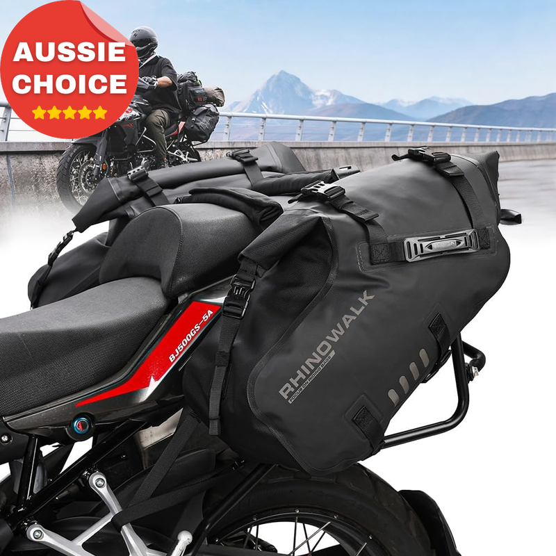 Waterproof Motorcycle Saddle Bags Anti-Vibration 28L Panniers for Sport Bikes