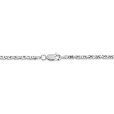 Pre-owned Superdealsforeverything Real 14kt White Gold 16 Inch 2mm Byzantine With Lobster Clasp Chain; 16 Inch