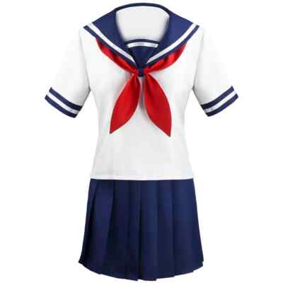Girl's Navy Blue Sailor Skirt Game Yandere Simulator Ayano Aishi Cosplay Costume