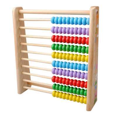 Wooden Abacus 100 Beads Counting Number Preschool Kid Learns Math Educationa Toy