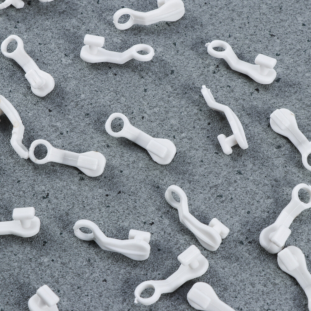 50Pcs Plastic CURTAIN RAIL GLIDERS Drapes Track Runner Hook S Shape Rod Slides eBay