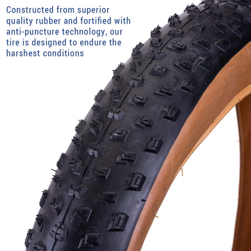 20 x 3.0 Inch Fat Bike Tire Rubber Bike Folding Tires Snow Beach Bicycle Replace