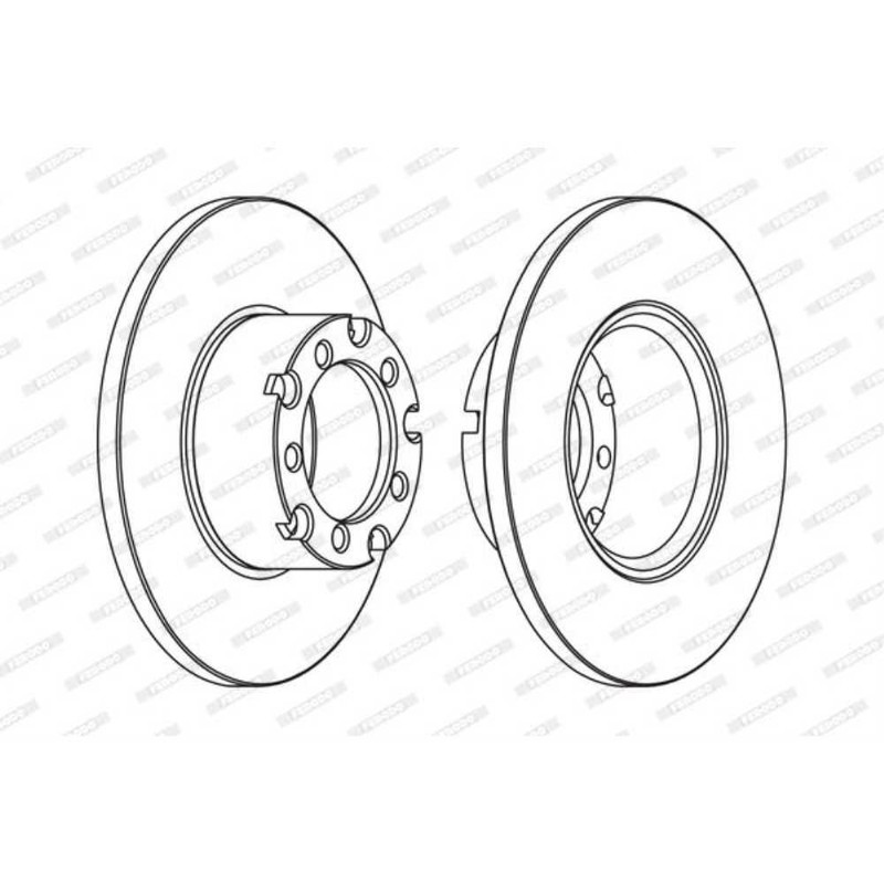 Ferodo Disques De Frein Avant Ã280 Mm Plein Pour Mercedes-Benz T1 Bus 601 602 T1