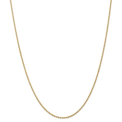 Pre-owned Superdealsforeverything Real 14kt Yellow Gold 1.50mm Regular Rope Chain; 22 Inch; Lobster Clasp