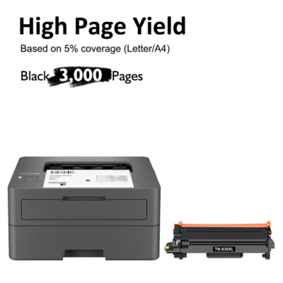 2PK TN830XL Toner Cartridges for For Brother HL-L2405W MFC-L2760DW MFC-L2820DW