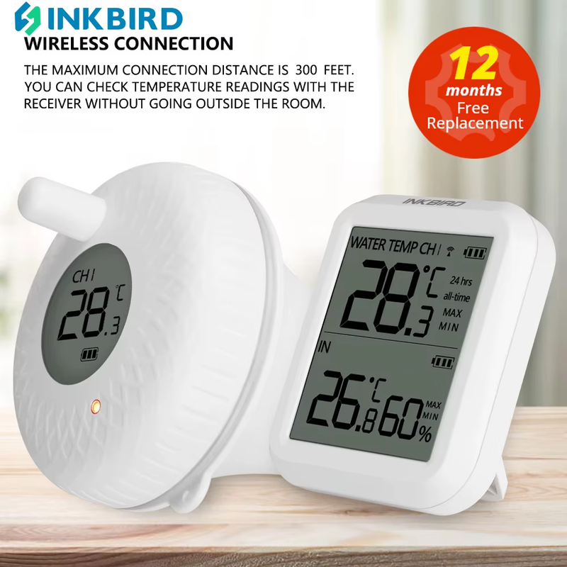 IBS-P01R Wireless Floating Pool Thermometer Pet Bath for Swimming Pool, Bath Wat