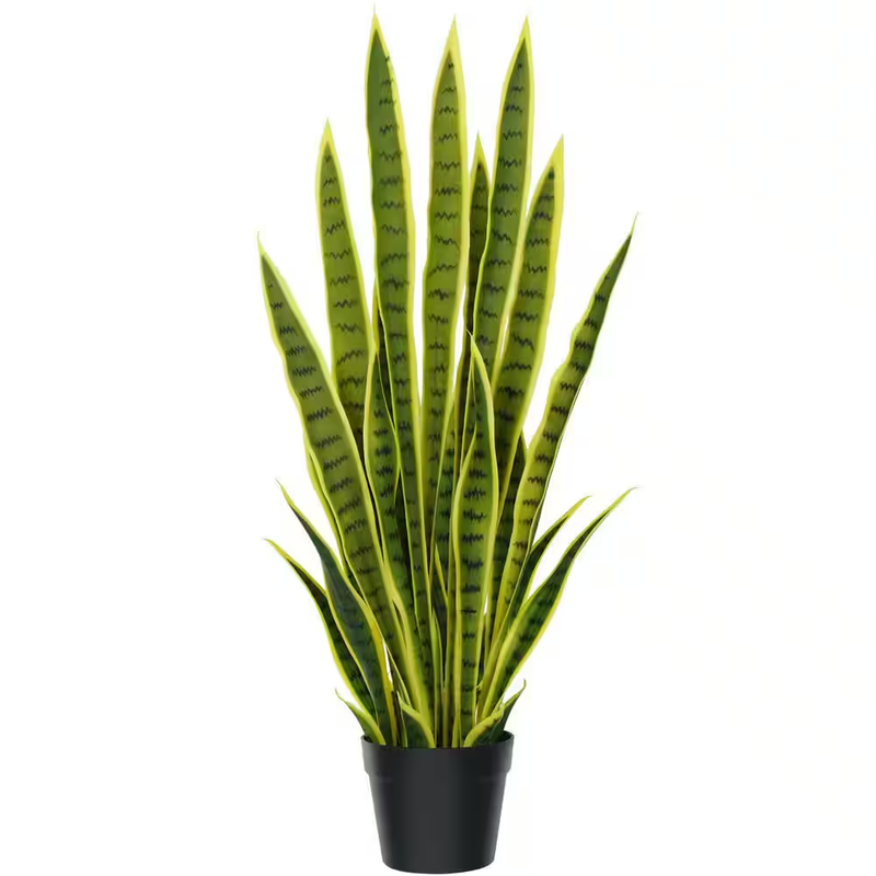 Artificial Snake Plant 2 Pack Faux Indoor Plants 3FT Tall Potted Floor Decor