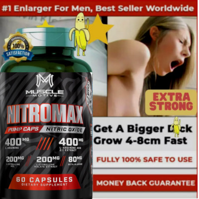 Male Enhancement Enlarger Thicker Size Nitric Oxide For Men Sex Pills 60 CPS-NEW