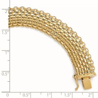 Pre-owned Superdealsforeverything Real 14kt Yellow Gold Polished Bracelet; 8 Inch